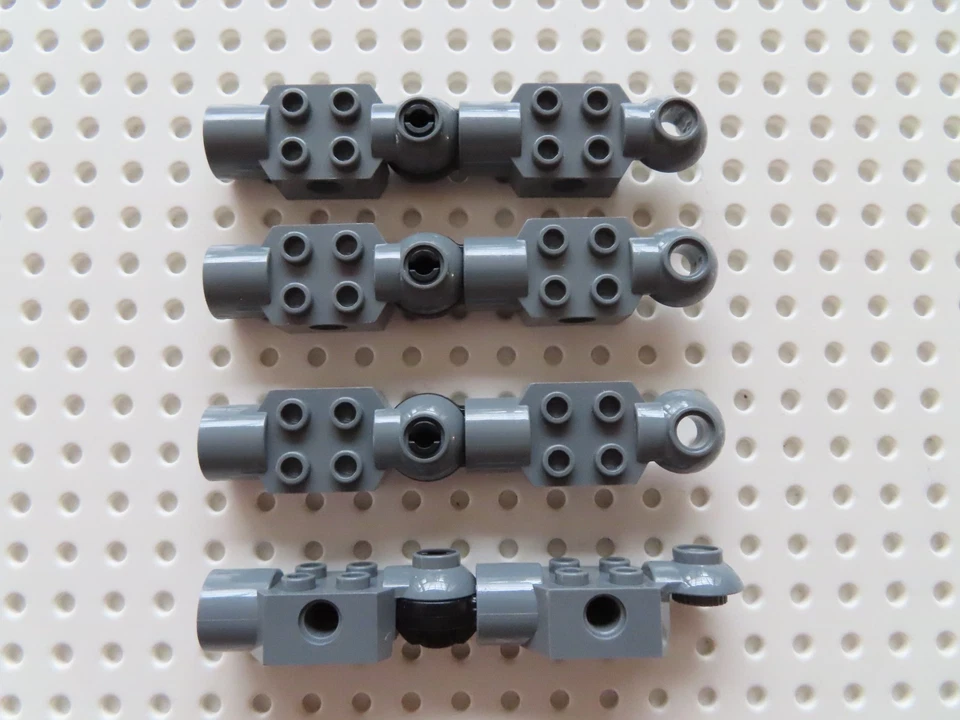 Lego 8 x Stein 2x2 Gelenk Rotation 47452 + 47455 neu dunkelgrau/ schwarz - Bild 1 von 1