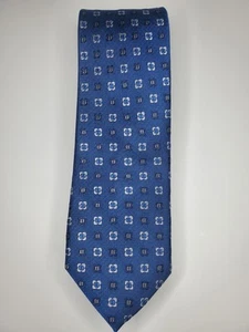 The Tie Bar Tie / Blue Geometric / 100% Silk/ L-59in & W-2.5in - Picture 1 of 5