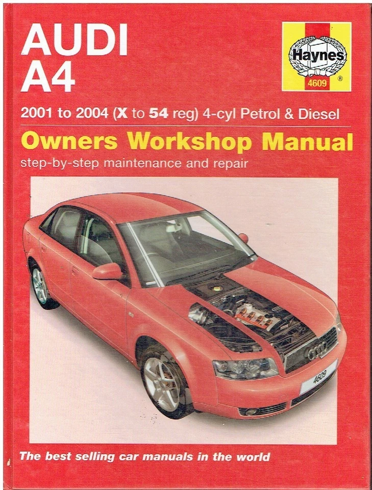 AUDI A4 B6 SERIES 1.8 2.0 PETROL & 1.9 DIESEL 2001-04 WORKSHOP MANUAL *HARDBACK* - Image 1 of 1
