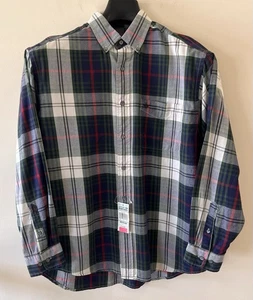 Dockers - Herren Vintage Button Down Hemd - Khakiware - Kariert - Medium - 90er - Neu mit Etikett - Bild 1 von 14