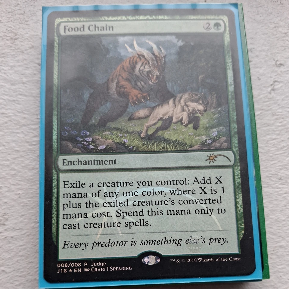 1x Food Chain (8/8) - FOIL Judge Promo 2018 MTG Judge Rewards Promos LP - Image 1 of 1