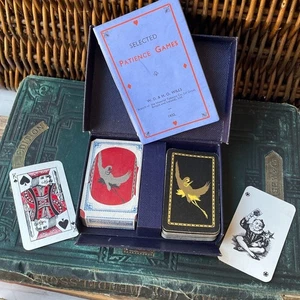 W.D & H.O. Wills Cigarettes Patience Playing Cards Boxed Set 1933 + Booklet Box - Picture 1 of 15