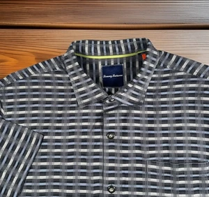 Camisa de campamento TOMMY BAHAMA Pixel in Paradise para hombre grande seda algodón playa informal - Imagen 1 de 9