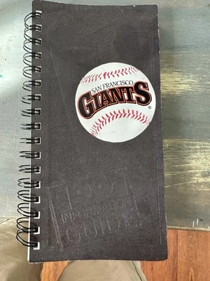 Vintage SAN FRANCISCO GIANTS ~ 1991 BASEBALL MEDIA GUIDE ~ INFORMATION & STATS - Image 1 of 2