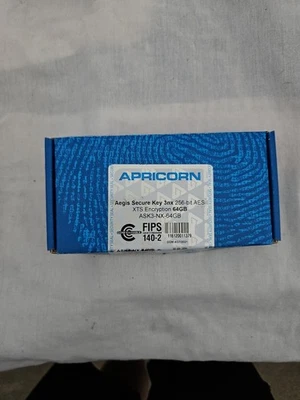 Apricorn 64GB 256-bit  AES XTS Hardware Encrypted USB 3.0 Memory Key ASK3Z-64GB - Image 1 of 2