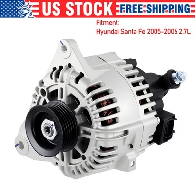 Genuine Alternator Fit 2005-2006 Hyundai Santa Fe 2.7L 120Amp 37300-37800 /11188 Foto 1 de 4