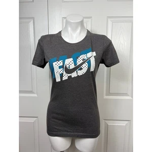 T-shirt Nike slim fit donna grigia taglia media misto cotone - Foto 1 di 6