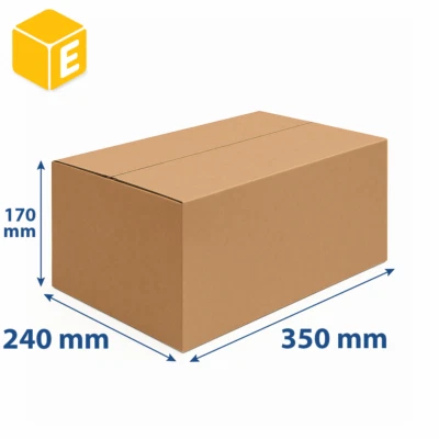 Cajas de cartón 'B4' - 350 x 240 x 170 mm - marrón Kraft | Embalajes Eurotienda - Imagen 1 de 4