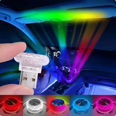 1x USB LED Mini Car Decorative Light Neon Atmosphere Ambient Bright Lamp Light - Image 1 of 4