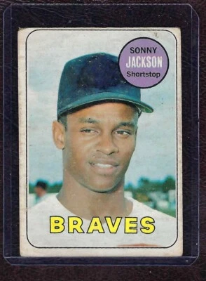 1969 OPC, O-Pee-Chee, #53 Sonny Jackson, Atlanta Braves, Good! - Image 1 of 2