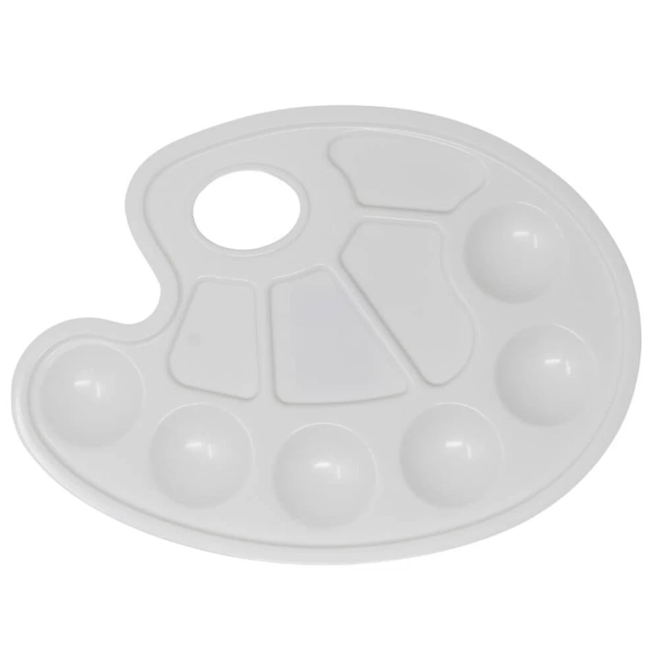 Mischpalette - 10 Mulden - oval, Malpalette Mischpalette Farbmischplatte Kunst - Bild 1 von 1