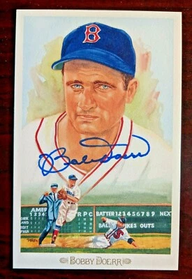 Bobby Doerr Autographed Signed Auto Perez-Steele Postcard GAI Cert Red Sox HOF - Image 1 of 3