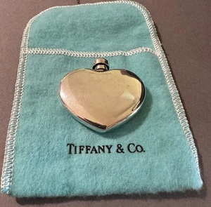 Tiffany & Co. Vintage Sterling Silver Heart Shaped Perfume Bottle Flask - Picture 1 of 5