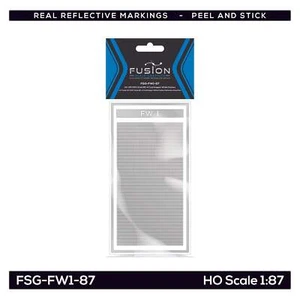 HO Scale UP/CMO Style RD-4 Coal Hopper White Dashes Reflective Decal Set - Picture 1 of 1