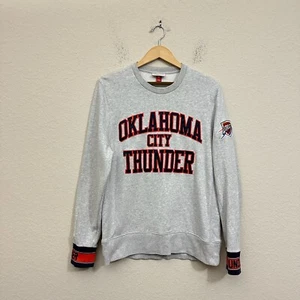MITCHELL & NESS Men's NBA Oklahoma City Thunder Crewneck Sweatshirt in Grey Sz M - Picture 1 of 14