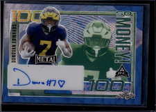 2023 Leaf Metal Draft Football Donovan Edwards SO MONEY AUTO #1/1 signed