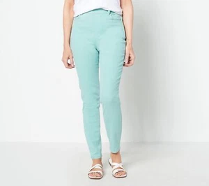 Denim & Co. Petite Classic Waist Stretch Leggings Seafoam XXS New - Picture 1 of 1