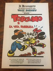 Topolino e la vita pubblica Il Messaggero 10 marzo 1990 - Bild 1 von 1