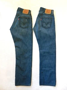 Levi's 514 Straight Fit Herrenjeans Größe W30 x L30 2er-Set mittelblaue Waschung Denim - Bild 1 von 8