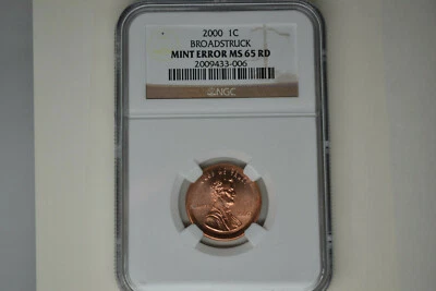 2000 Lincoln Cent- Broadstruck- NGC MS-65 RD - Image 1 of 4