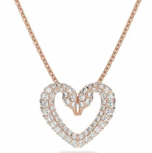 Swarovski Ladies Necklace Una Rose Gold Plated Crystals - Picture 1 of 5