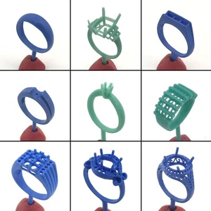 WRB322 Ring Medium Edelsteine Auge von Atamoni Ring Wachsausschmelz Gießformen 9-teiliges Set - Bild 1 von 3