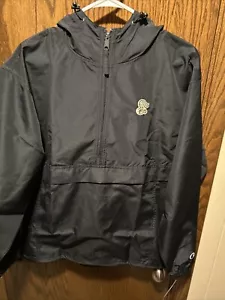 Panera Bread Champion Windbreaker Jacket Zip Black Nylon Employee Uniform Small - Picture 1 of 4
