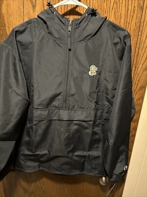 Panera Bread Champion Windbreaker Jacket Zip Black Nylon Employee Uniform Small - Image 1 of 4