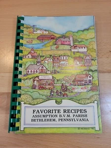 Vintage Favorite Recipes Cook Book Bethlehem PA Church Paperback Spiral 1986 - Picture 1 of 8