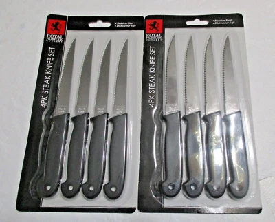 Lote 8 Cuchillos para Carne Acero Inoxidable Royal Norfolk Cubiertos 4" Cuchillas NUEVO Foto 1 de 3