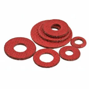Junta de sellado de arandelas planas de fibra aislante roja M2 M2,5 M3 M4 M5 M6 M8 - Imagen 1 de 5