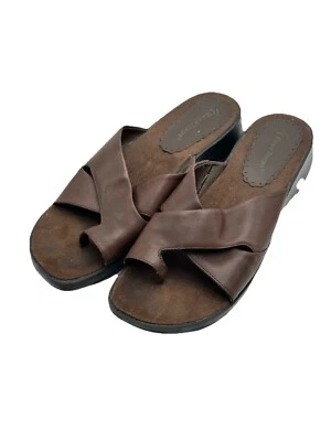 Sandalia Tanga BareTraps Osage Para Mujer Talla 9.5 Cuero Marrón Sin Cordones Defecto Foto 1 de 4