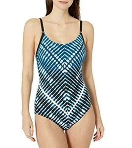 Calvin Klein costume da bagno donna stampato Starbust unico nuovo con etichette blu cielo - Foto 1 di 9