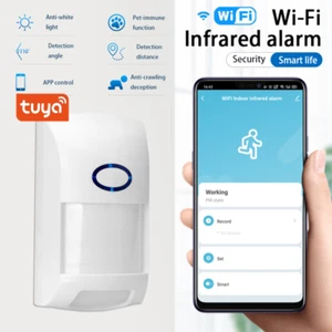 USA Tuya Smart WiFi Infrared Alarm Detector PIR Motion Sensor For Alexa Google - Picture 1 of 12