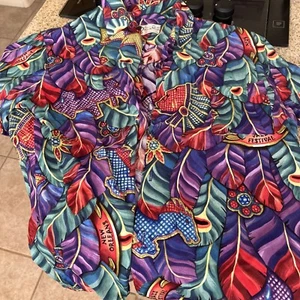 Camisa De Colección Bayou Wear Hombres XL Botón Fiesta Nueva Orleans Jazz Fest Colorida - Imagen 1 de 7