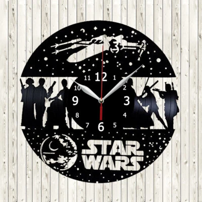 Reloj de pared disco vinilo Star Wars decoración hecho a mano 460 Foto 1 de 4