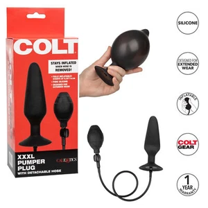 Aufblasbarer Silikon Analplug mit Schlauch Dilatatorkappe Stimulator Sextoy - Bild 1 von 9