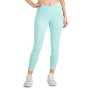 Leggings Jenni para mujer cintura alta Aqua brillante banda cruzada 7/8, talla grande - Imagen 1 de 4