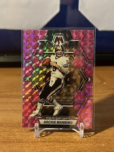 2023 Panini Mosaic Archie Manning Pink Camo Mosaic Prizm Parallel #173