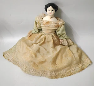 Bambola Ruth Gibbs 12" Godey's Lady China Head - Foto 1 di 12