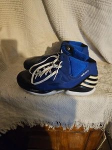 ADIZERO ADIDAS DERRICK ROSE USED BLACK BLUE U.S. 12, U.K. 11-1/2 MALE #10491843 - Picture 1 of 5