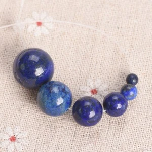 Round 4mm 6mm 8mm 10mm 12mm 14mm Artificial Lapis Lazuli Gemstone Loose Beads - Picture 1 of 10