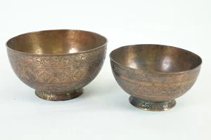 Paar antike Kupfer Perser Schalen - Bild 1 von 7