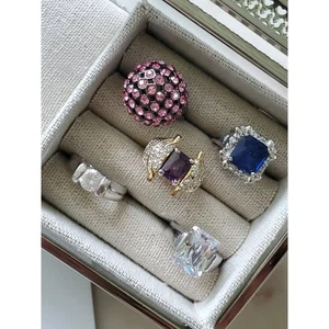Vintage Lot of Bling Rings - Picture 1 of 4