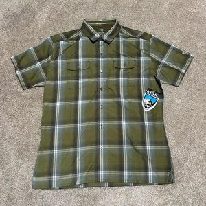 Kuhl Response Shirt Mens Large Plaid Short Sleeve Performance Outdoor Hiking - Picture 1 of 5