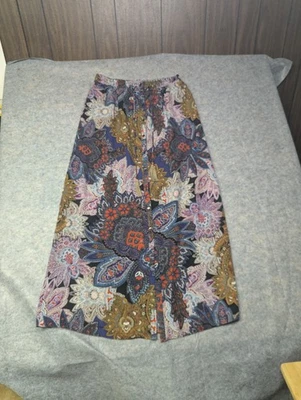 Anthropologie Vanessa Virginia Women's Paisley Maxi Skirt Size M Boho Floral - Image 1 of 4