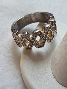 Sterling Silber 925 Ring Band CZ Größe 9 wiegt 8,5 g BB - Bild 1 von 11