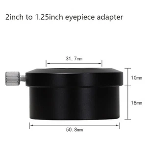 2" auf 1,25" Teleskop Okular Adapter - Metallhalterung Konverter für Astronomie USA - Bild 1 von 6