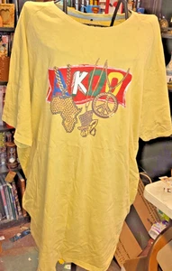 Men’s Akoo YELLOW AFRICA PEACE T Shirt Embroidered Size 4XL - Picture 1 of 4