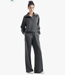 SUUKSESS Felpa Donna 2 Pezzi Salotto Abbinato Set Gamba Larga Taglia S - Foto 1 di 8
